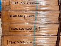 87,48m² teak parket 4 zijden tand en groef lengte 450/600/750mm - afbeelding 4 van  5