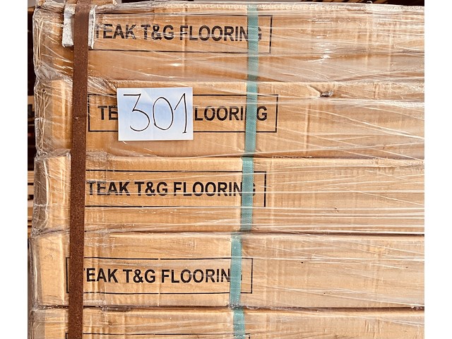 87,48m² teak parket 4 zijden tand en groef lengte 450/600/750mm - afbeelding 2 van  5