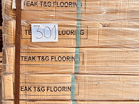 87,48m² teak parket 4 zijden tand en groef lengte 450/600/750mm - afbeelding 2 van  5