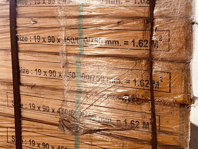 87,48m² teak parket 4 zijden tand en groef lengte 450/600/750mm - afbeelding 4 van  5