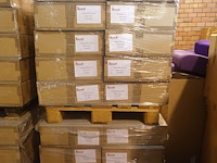 87x klapstoel met muurbevestiging. omschrijving: type: strapotin fw 100, merk: fibrocit, blank vernis ral 9005. - afbeelding 2 van  6