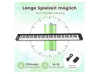 88 opvouwbaar digitaal toetsenbord, kinder elektrische piano 128 ritmes/128 geluiden/bluetooth/luidspreker - afbeelding 3 van  4