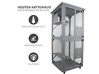 88049 - maxxpet kattenkooi - 92x66x182cm - grijs - afbeelding 2 van  5