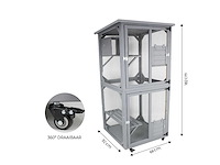 88049 - maxxpet kattenkooi - 92x66x182cm - grijs - afbeelding 3 van  3