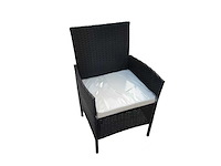 88684 - maxxgarden rattan tuinstoel zwart 4 stuks - afbeelding 1 van  1