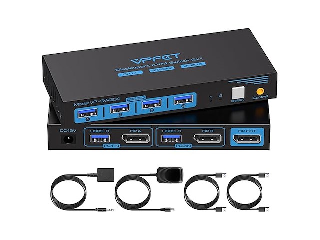 8k@60hz kvm switch displayport - afbeelding 1 van  6