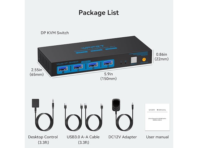 8k@60hz kvm switch displayport - afbeelding 2 van  6