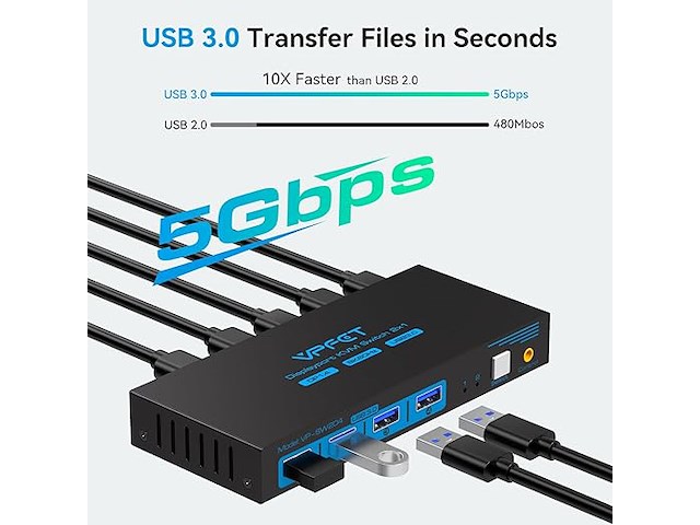 8k@60hz kvm switch displayport - afbeelding 4 van  6