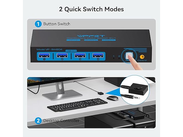 8k@60hz kvm switch displayport - afbeelding 5 van  6