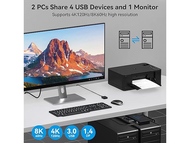 8k@60hz kvm switch displayport - afbeelding 6 van  6