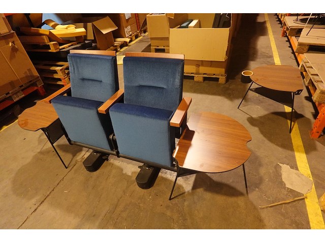 8x 2-zit theaterstoel + bijhorende tafeltjes - afbeelding 3 van  12