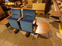 8x 2-zit theaterstoel + bijhorende tafeltjes - afbeelding 3 van  12