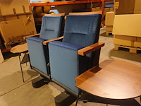 8x 2-zit theaterstoel + bijhorende tafeltjes - afbeelding 4 van  12
