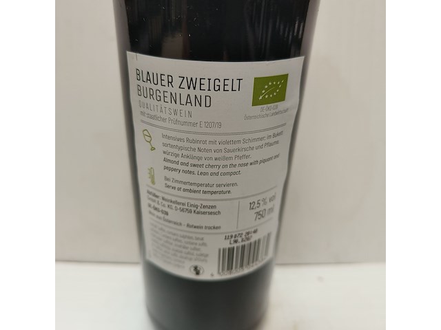 8x 75cl blauer zweigelt bio - afbeelding 2 van  2