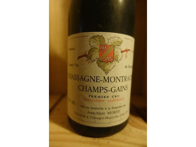 8x 75cl chassagne montrachet les champs gains 1987 - afbeelding 2 van  3