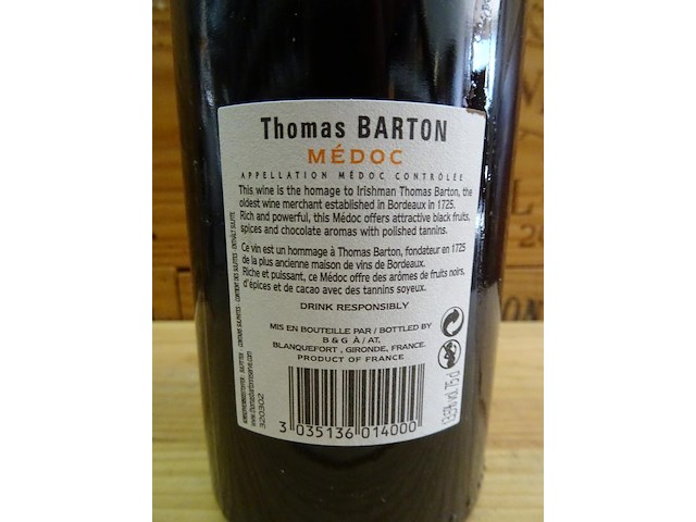 8x 75cl thomas barton 2010 - afbeelding 3 van  4