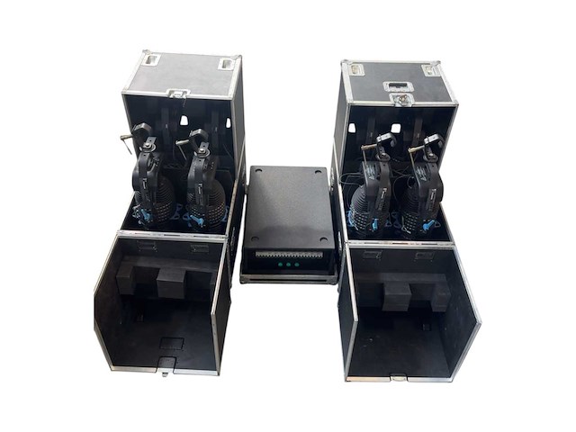 8x adb warp dl 12°–30° high performance profile spotlights incl. 2x flightcases + etc ballast for 9x etc msr / adb warp dl projectors incl. flightcase - afbeelding 1 van  2