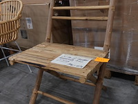 8x bamboe inklapstoel j-line - afbeelding 3 van  4