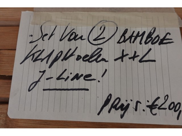 8x bamboe inklapstoel j-line - afbeelding 4 van  4