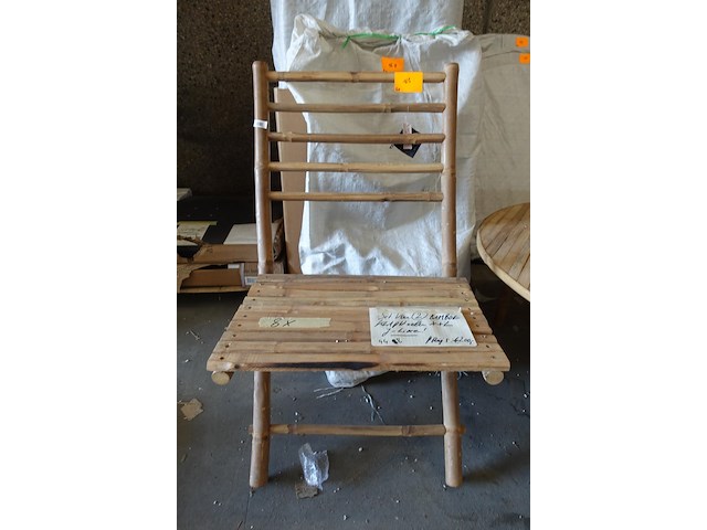 8x bamboel klapstoel - afbeelding 1 van  4