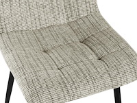 8x design eetkamerstoel beige chenille - afbeelding 6 van  6