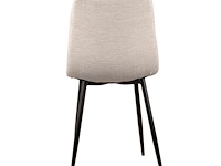 8x design eetkamerstoel ecru stof - afbeelding 3 van  3