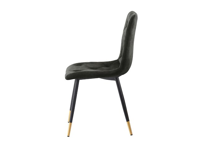 8x design eetkamerstoel groen velvet - afbeelding 4 van  4