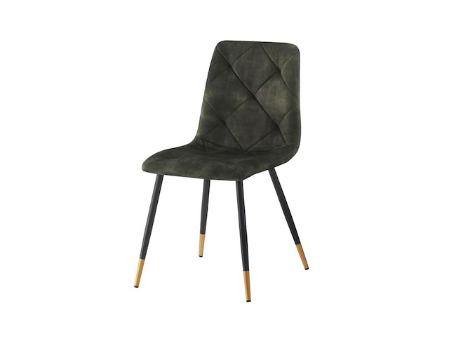 8x design eetkamerstoel groen velvet - afbeelding 1 van  4