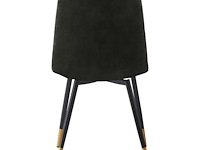 8x design eetkamerstoel groen velvet - afbeelding 3 van  4