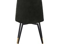 8x design eetkamerstoel groen velvet - afbeelding 3 van  4