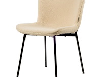 8x design eetkamerstoel teddy creme - afbeelding 1 van  5