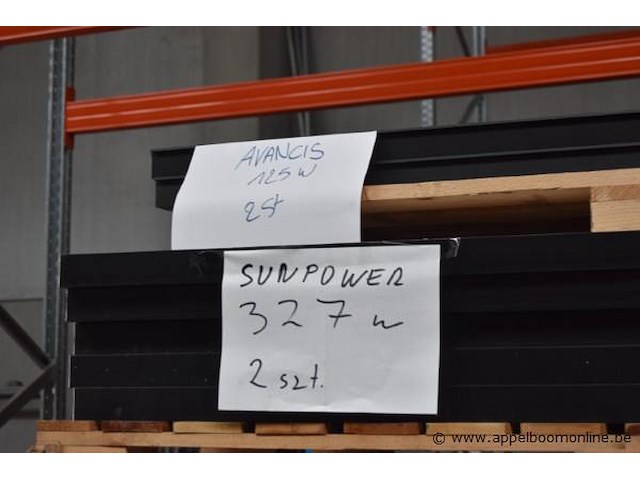 8x divers zonnepaneel, diverse merken, diverse wattages, werking niet gekend - afbeelding 2 van  3