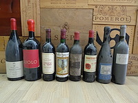 8x diverse oude rode wijnen - afbeelding 1 van  12