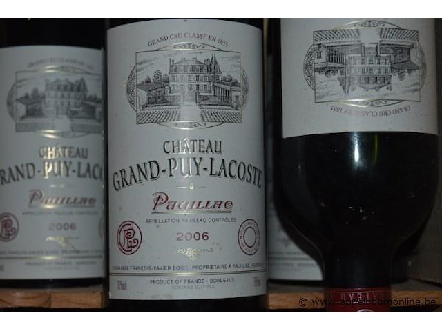 8x fles rode wijn, chateau grand-puy-lacoste, pauillac, 2006, 75cl - afbeelding 2 van  2