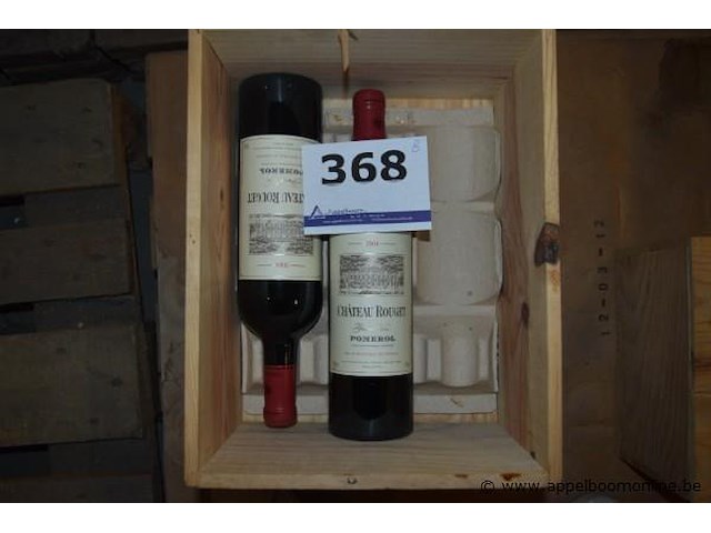 8x fles rode wijn, château rouget, pomerol, 2004, 75cl - afbeelding 1 van  3