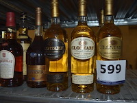 8x fles sterke drank, wo. mackinlay's finest scotch whisky 12 jaar 70cl, louis royer cognac v.s.o.p., clontarf single malt irish whiskey 70cl, clontarf reserve irish whiskey 70cl - afbeelding 1 van  3