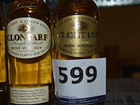 8x fles sterke drank, wo. mackinlay's finest scotch whisky 12 jaar 70cl, louis royer cognac v.s.o.p., clontarf single malt irish whiskey 70cl, clontarf reserve irish whiskey 70cl - afbeelding 3 van  3