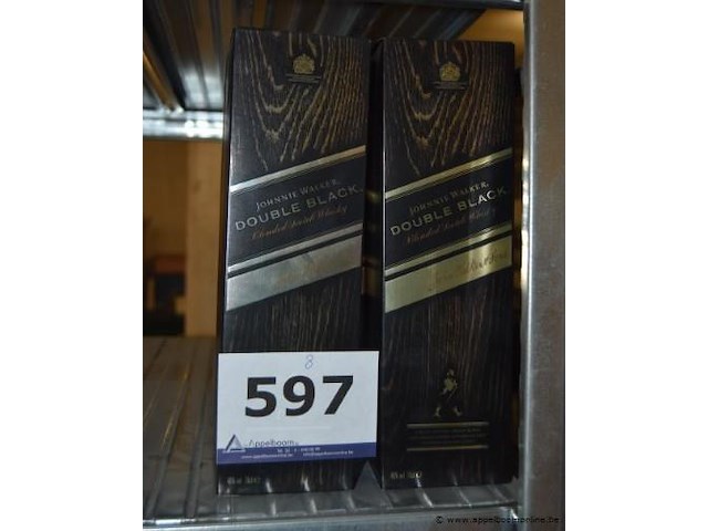 8x fles whisky, johnnie walker, double black, 70cl - afbeelding 1 van  2