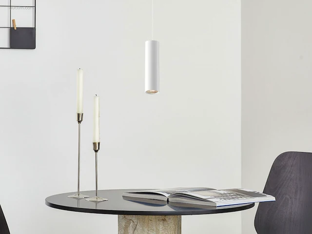 (8x) gu10 decoratief hanglamp cilinder 24cm zand... - afbeelding 5 van  6