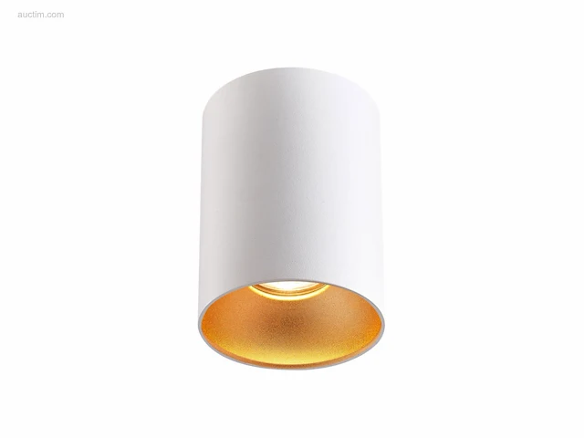 (8x) gu10 opbouwspot armatuur cilinder zand goud... - afbeelding 1 van  2