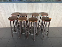 8x houten barkruk - afbeelding 4 van  4