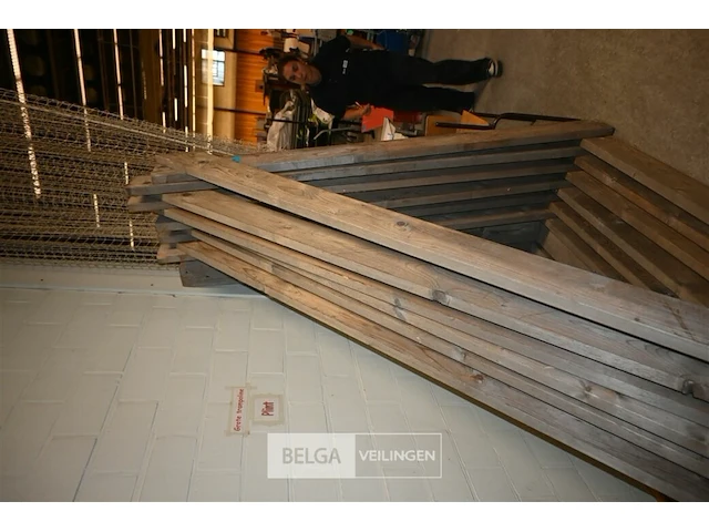 ± 8x houten driehoekige constructiepalen - afbeelding 5 van  5