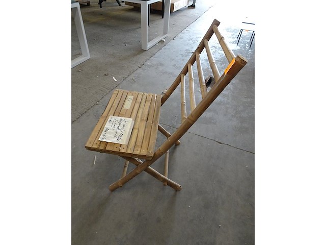 8x klapstoel bamboe j-line - afbeelding 2 van  3