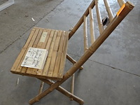 8x klapstoel bamboe j-line - afbeelding 2 van  3