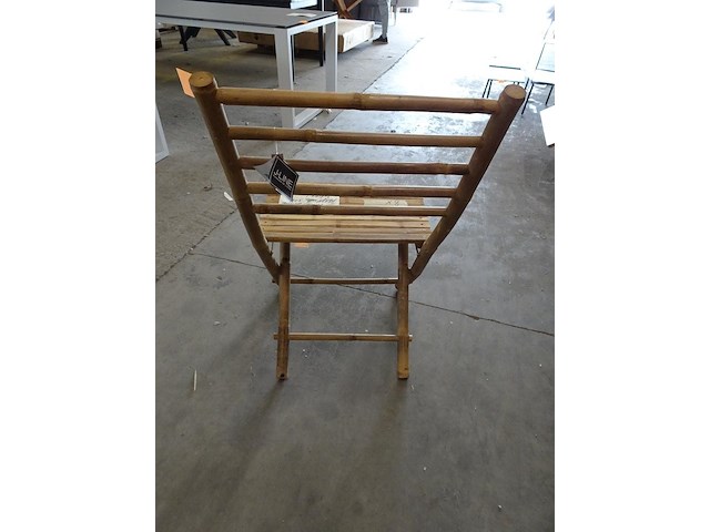 8x klapstoel bamboe j-line - afbeelding 3 van  3