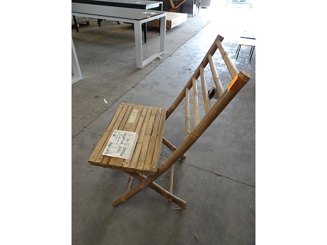8x klapstoel bamboe j-line - afbeelding 2 van  3