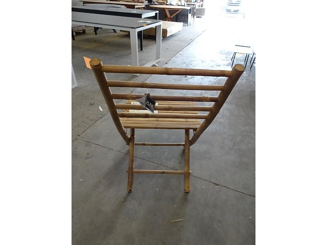 8x klapstoel bamboe j-line - afbeelding 3 van  3