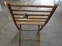 8x klapstoel bamboe j-line - afbeelding 3 van  3