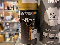 8x motip spray paint brons goud 150ml (houdbaar tot 2034) - afbeelding 1 van  3