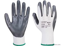 8x paar werkhandschoenen maat 8, white